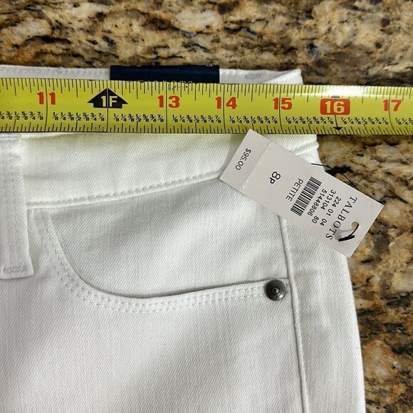 Talbots White High Waist Skinny Leg Ankle Length Jegging Size 8P - Picture 6 of 10